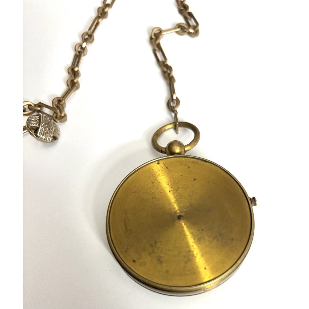 French antique brass pocket compass - Picture 6 of 7